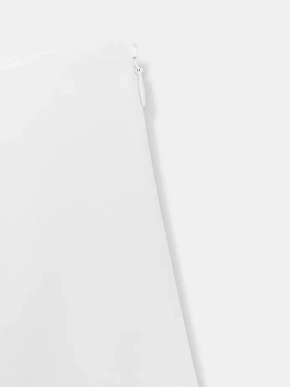 Zara White Asymmetrical Ruffled Mid Rise Skirt